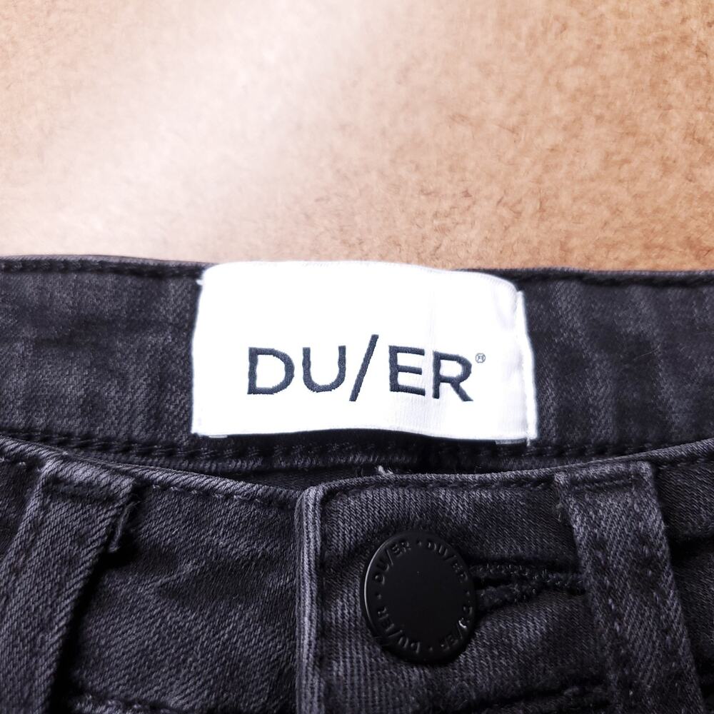 DU/ER High-Rise Skinny Jeans Womens 26 Black Four Way Flex Streetwear Modern - Picture 10 of 13